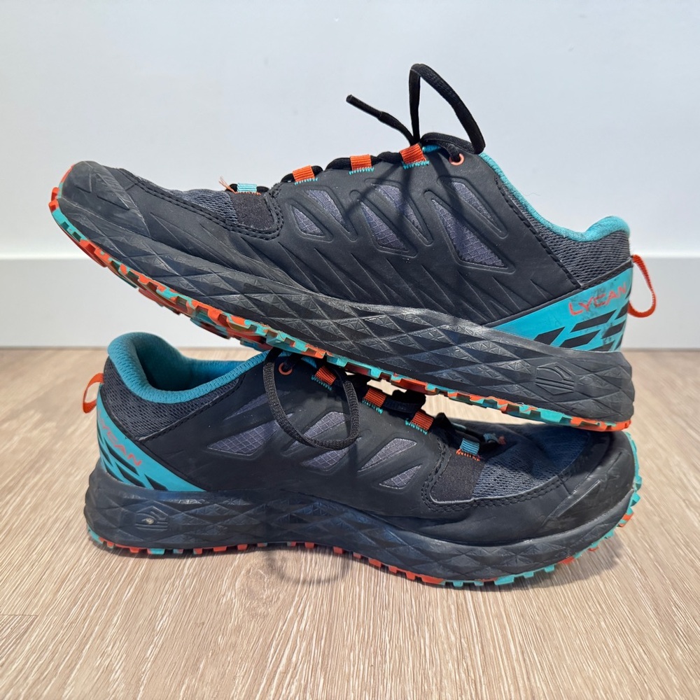 La Sportiva Lycan Black & Aqua Trail Running Shoes, US 8.5 EU 40